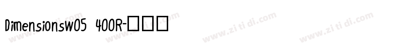DimensionsW05 400R字体转换